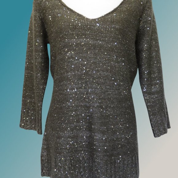 Dark Gray Sequined  Sweater .......225 - Picture 2 of 7